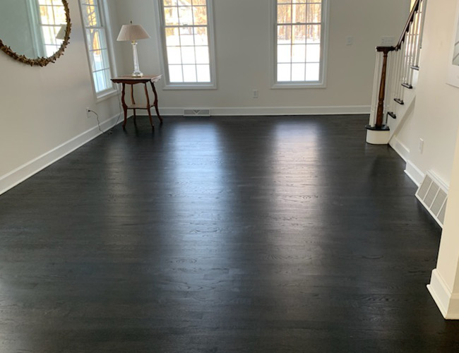 Albany NY Wood Floor Refinishing - Dark Stain